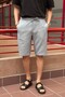 Men, Elastic Waist, Regular Fit, Seersucker Woven Fabric, Linen Blend, Shorts-Bermudas 297 - 5