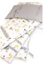 Cotton 60X120 Edge Protection Crib Barrier for Crib (4 Pieces) Yellow Crescent Starry Plain Gray