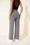 Women's Waterway Fabric Wide Leg Striped Lace-Up Double Pocket Pants - 5