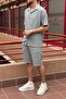 Men'S, Seersucker, Summer, Loose Fit, Linen Blend, Shirt-Shorts Set 297-g13 - 6