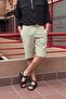 Men, Elastic Waist, Regular Fit, Seersucker Woven Fabric, Linen Blend, Shorts-Bermudas 297
