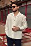 Apaş Collar, Muslin Cloth, Summer&Spring, Breathable, 100% Cotton, Oversize Shirt G11