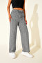 Women's Waterway Fabric Wide Leg Striped Lace-Up Double Pocket Pants - 4