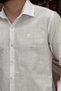 Men'S, Shirt Collar, Regular Fit, Cotton, Linen Woven, Old Money Culture, Embroidery Detailed Shirt G10 - 6