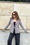 Women's Powder Long Sleeve, Soft Texture, Double Sided Collar, Cardigan Jacket - 3