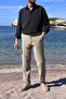 Men'S, Side Elastic, Draped, Lyocell, Regular Fit, Old Money Culture Pants 304 - 3