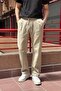 Male, Elastic Waist, Wide Cut, Linen Webbing, Cotton, Pleated Pants 302