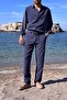 Men'S, Side Elastic, Draped, Lyocell, Regular Fit, Old Money Culture Pants 304 - 3