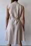 Women's Jewel Sleeveless, Shirt Collar, Solid Color Pattern, Double Pocket, A-line Cut, Aerobin, Belted Midi Dress - 7