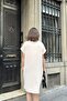 Beige Short Sleeve, Polo Collar, Textured Fabric, Basic Fit/Cut, Aerobin Comfortable Midi Dress - 6