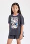 Girls Disney Mickey & Minnie Pajamas Set Short Sleeve Top Shorts C2960A824Sm - 4