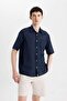 Relax Fit Polo Collar Cotton Short Sleeve Shirt C7598AX24SM - 3