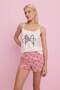 Fall in Love Disney Mickey & Minnie Bridal Strappy Shorts Pajama Set C5561Ax24Sm - 2