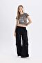 Coool Wide Leg Wide Leg Pants Cargo Pocket Basic Straight Regular Waist C4710Ax24Sp - 2