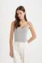 Basic Plain Undershirt with Fitted U-Neck Straps C5708Ax24Sp