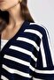 V-Neck Striped Wide Fit Knitwear Cardigan - Oversize D1425Ax24Sm - 3