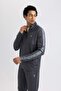 Heavy Fabric - Fit Slim Zip Printed Sweatshirt B5143Ax24Sp - 4