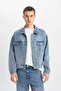 Relax Fit Buttoned Pocket Jean Jacket B5749Ax24Sp - 8