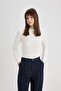 تي شيرت Slim Fit نصف ياقة قصيرة من القطن بأكمام طويلة B2389AX24SP - 3