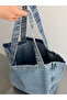 Women's Quality Denim Fabric Daily Hand and Shoulder Bag - 6