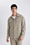 Relax Fit Shirt Collar Pleated Snap Pocket Shirt Jacket B6500Ax24Sp - 5