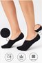 Bamboo Women's Ballerina Black Socks Seamless Invisible Anti-Slip Heel Silicone Premium Pack of 6 Black - 5