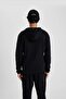Defactofit Standard Fit Hooded Zipper Pocket Sports Sweatshirt B5139Ax24Sp - 7