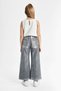 Girls Wide Leg Wide Wide Leg Shiny Jeans C2019A824Sp - 7