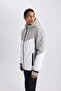 Water Repellent Windproof Slim Fit Hooded Zippered Pocket Ribbed Coat B2303Ax24Sp - 3