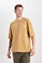 Loose Fit Crew Neck Back Printed Short Sleeve T-Shirt C0710Ax24Sp - 7