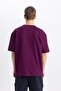 Oversize Wide Fit Crew Neck Printed Short Sleeve T-Shirt B4755Ax24Sp - 6