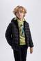 Boy's Water Repellent Hooded Basic Plain down Jacket B1824A824Sp