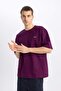 Oversize Wide Fit Crew Neck Printed Short Sleeve T-Shirt B4755Ax24Sp - 3