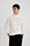 Standard Fit Regular Cut Turtleneck Basic Plain Knitwear Sweater B9708Ax24Sp - 4
