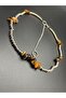 Masculine Necklace Hematite Tiger Eye Ancient Era Masculinity Power Courage and Confidence - 2