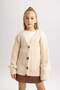 Girl's V-Neck Knitwear Cardigan Z0197A623Wn - 4