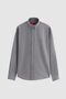 Ds Damat Slim Fit Anthracite Oxford Button-Down Collar Easy-Iron Embroidered Cotton Shirt - 5
