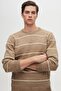 Ds Damat Regular Fit Mink Striped Anti-Pilling Crew Neck Knitwear Sweater - 2