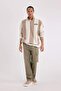 Oversize Fit Wide Fit Stand Collar Half Zipper Printed Sweatshirt B1651Ax23Au - 6