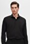 Slim Fit Black Italian Collar Slim Fit Classic Tie Long Sleeve Easy Iron-On Shirt - 3
