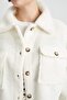 Relax Fit Polo Neck Welsoft Plush Cardigan B6373Ax23Wn - 5