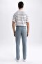 Regular Fit Chino Canvas Trousers Gabardine Pocket Straight Leg T1052Az23Sp - 7