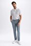 Regular Fit Chino Canvas Trousers Gabardine Pocket Straight Leg T1052Az23Sp - 3