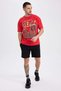Nba Miami Heat Oversize Wide Fit Crew Neck Short Sleeve 100% Cotton T-Shirt A3807Ax23Sm - 5