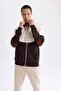 Regular Fit Stand Collar Zippered Sweatshirt Z5893Az23Sp - 8