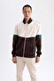 Regular Fit Stand Collar Zippered Sweatshirt Z5893Az23Sp - 7