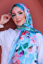 Silky Voile Shawl with Leaf Pattern - 5