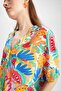 Coool Relax Fit Fruit Pattern Pajama Collar Short Sleeve Shirt Y9107Az22Hs - 5