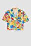 Coool Relax Fit Fruit Pattern Pajama Collar Short Sleeve Shirt Y9107Az22Hs - 7
