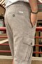 Men'S, Elastic Waist, Cargo Pocket, Cotton, Linen Woven, Lace-Up Shorts 24Inp287 - 6